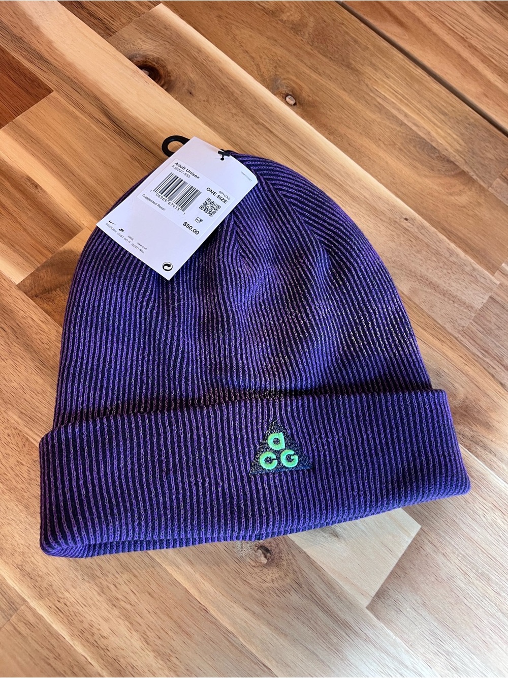 Nike ACG Peak Beanie Purple Ink Purple Cosmos FJ6297-555 NWT $50